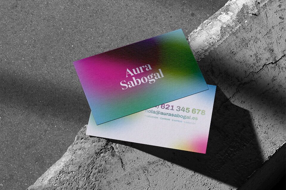 Aura-Sabogal_Tarjetas Business cards for Aura Sabogal