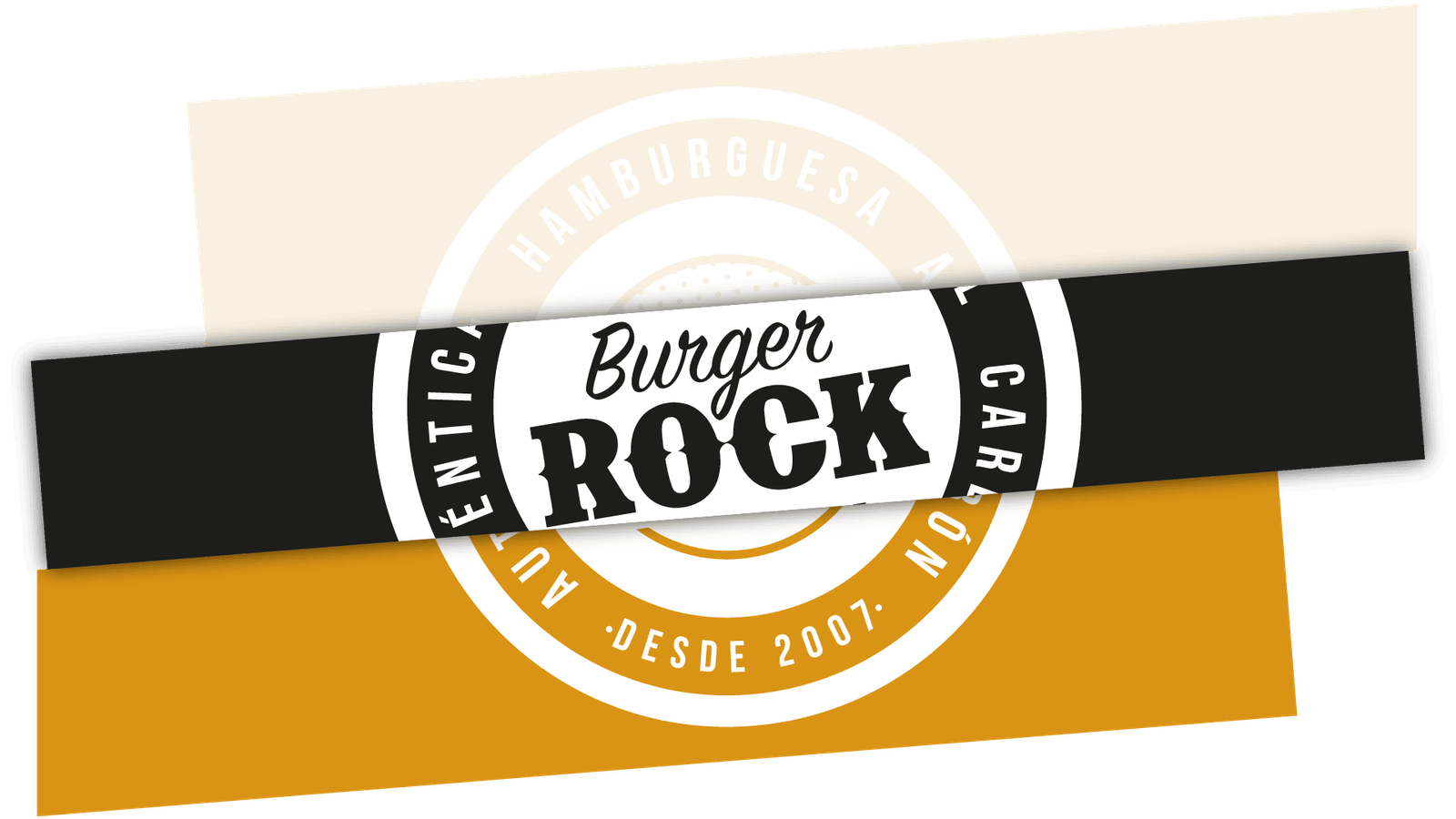 Burger-Rock_Rotulo Burger Rock logo on stripes