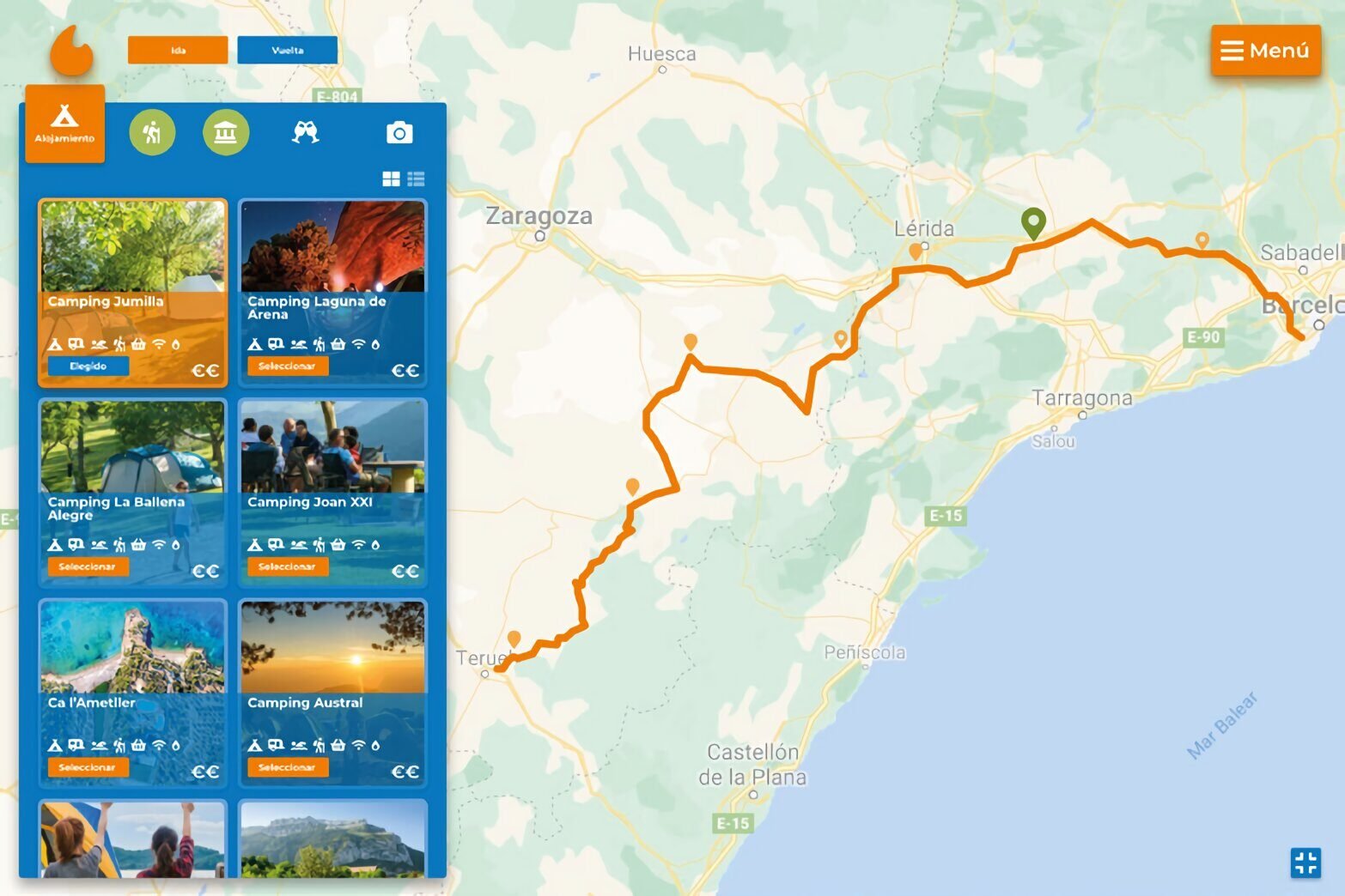 Road-Camp_DS2_Route Web screen for Road Camp 1