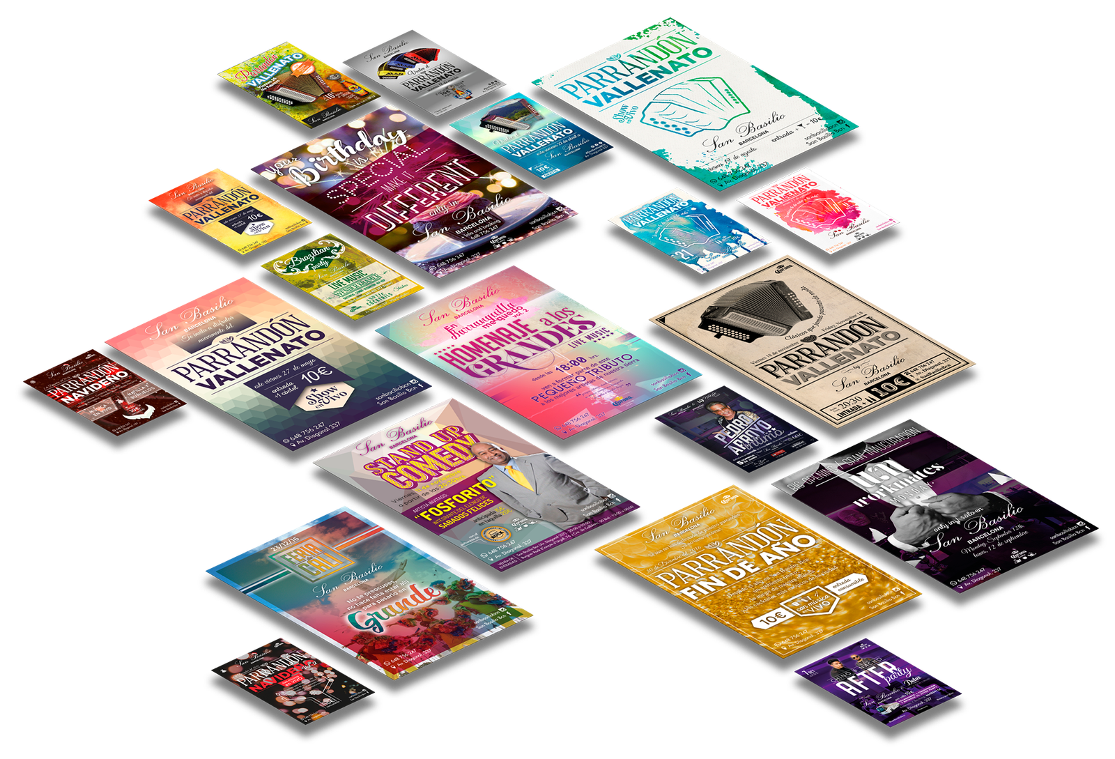San-Basilio_Flyers Flyers and posters for San Basilio